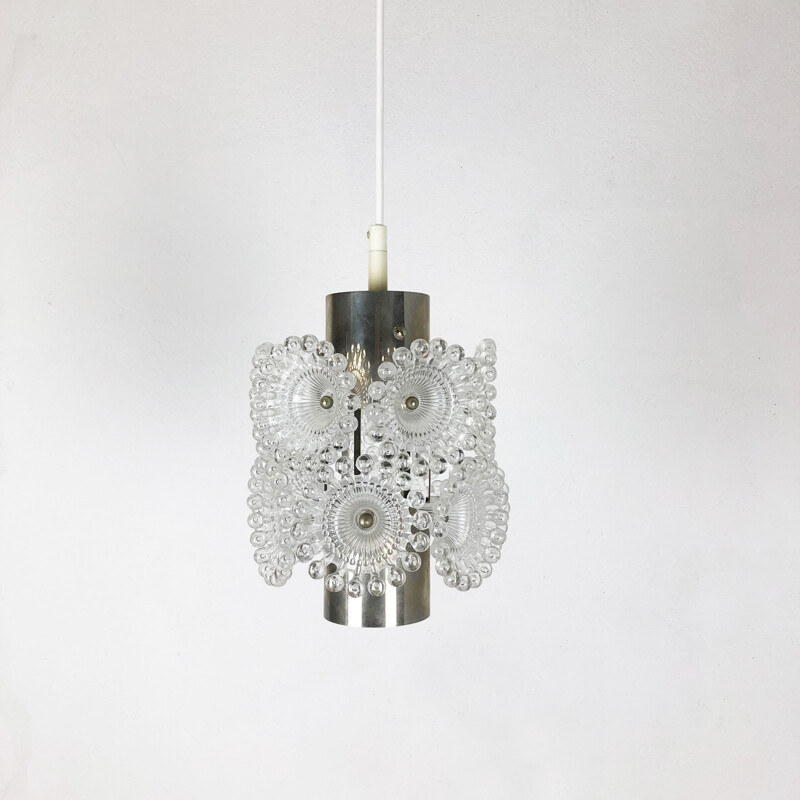 Vintage Modernist Dandelion Space Age hanging Light by Sölken Lights Germany 1970s