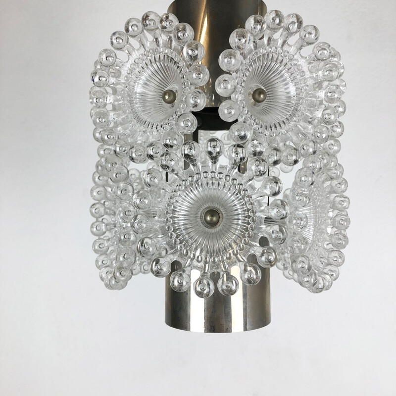 Vintage Modernist Dandelion Space Age hanging Light by Sölken Lights Germany 1970s