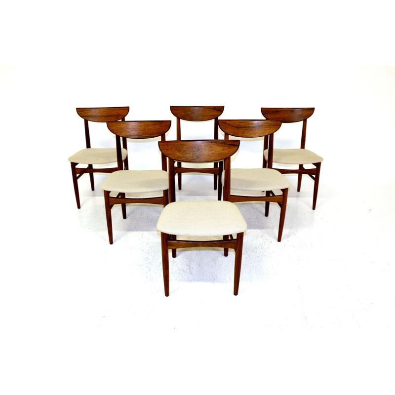 Set of 6 vintage rosewood chairs Skovby Møbelfabrik Denmark 1960s