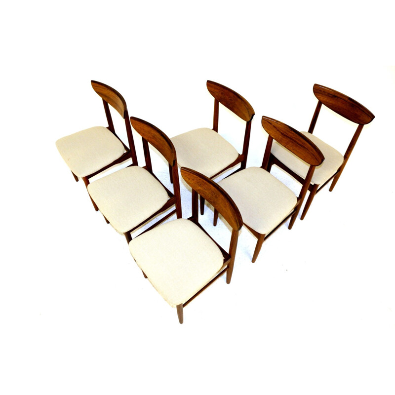 Set of 6 vintage rosewood chairs Skovby Møbelfabrik Denmark 1960s