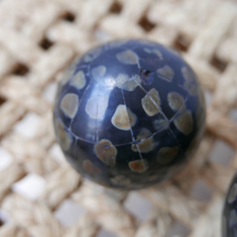 Set of 3 Mid-Century Decorative Balls Desk Curios