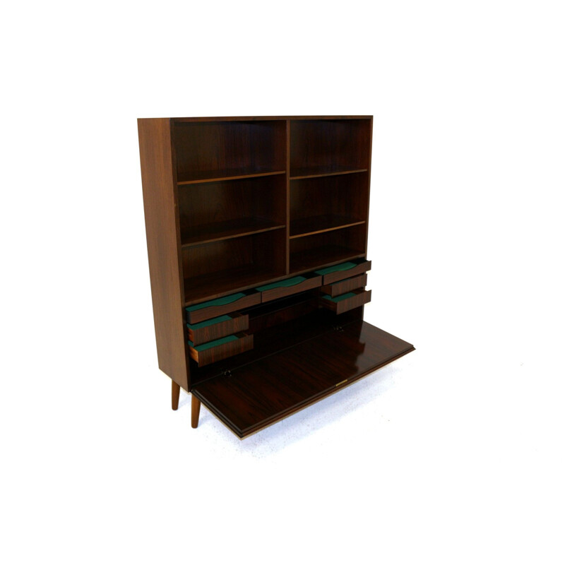 Vintage rosewood bookcase Omann jun mobelfabrik Denmark 1960s