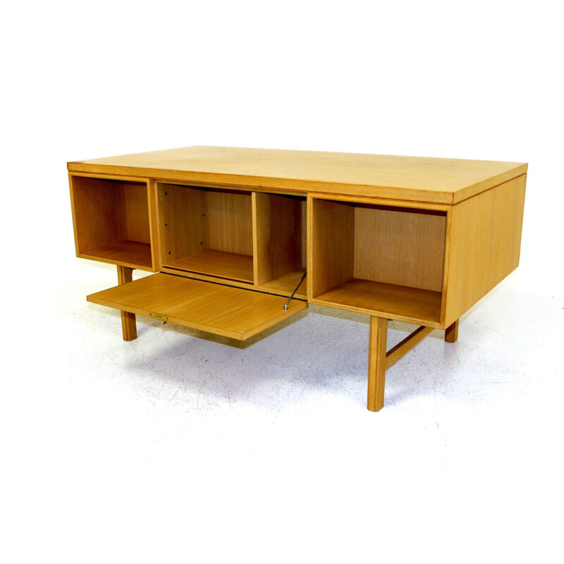 Vintage oak desk Sweden 1960s