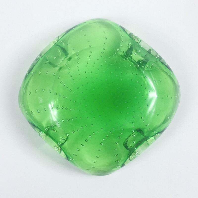 Mid-Century Murano Bullicante Glass Bowl 1960s