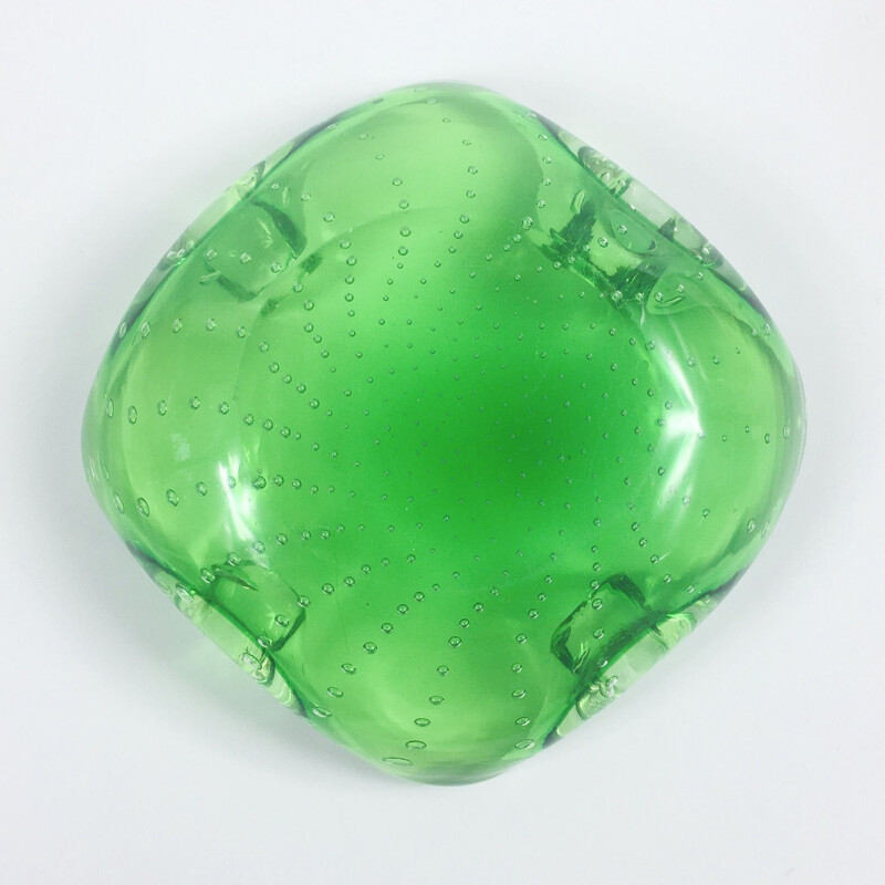 Cuenco vintage de cristal de Murano Bullicante 1960