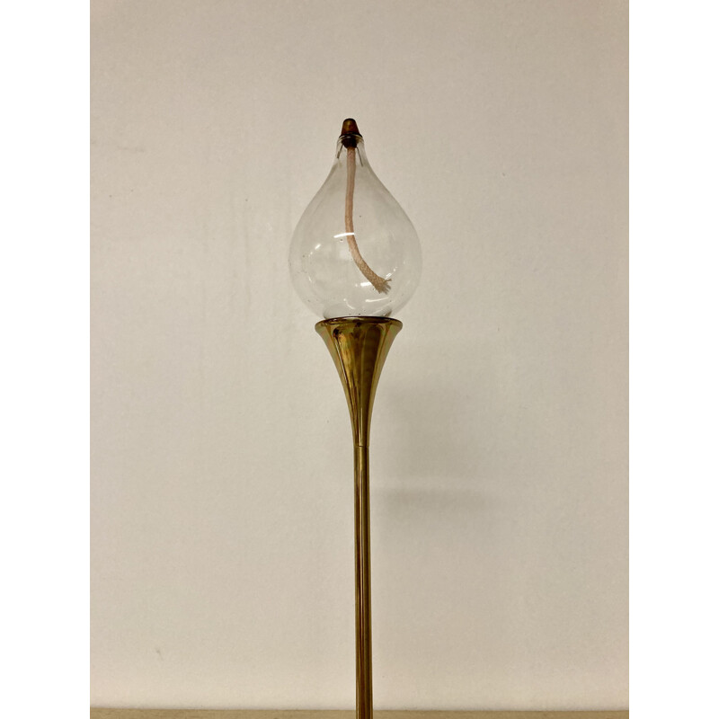 Vintage scandinavian oil lamp 1950s