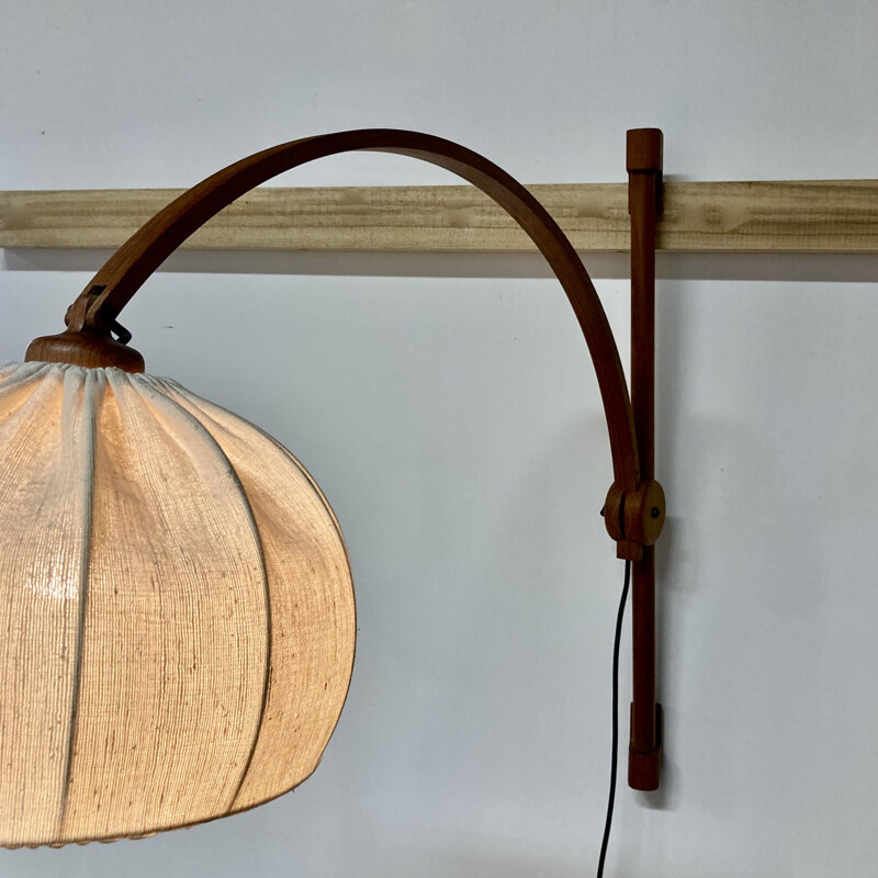 Large vintage modulated wall light Scandinavian 1960s