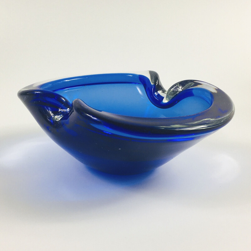 Mid-Century Murano Sommerso Glass Bowl 1960s