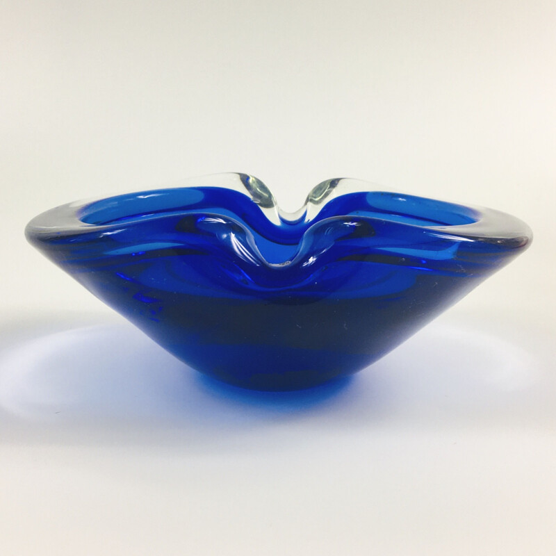 Mid-Century Murano Sommerso Glass Bowl 1960s