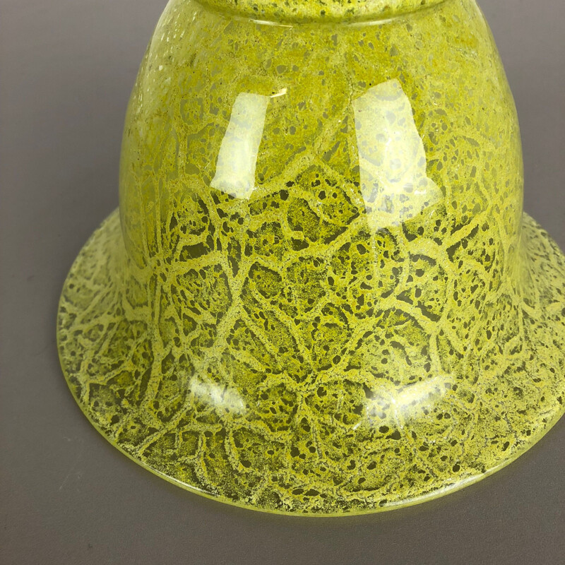 Vintage Glass Vase by Karl Wiedmann for WMF Ikora Bauhaus Art Deco German 1950s