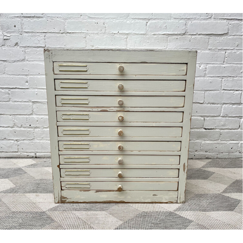 Tiroirs d'armoire vintage de dentiste