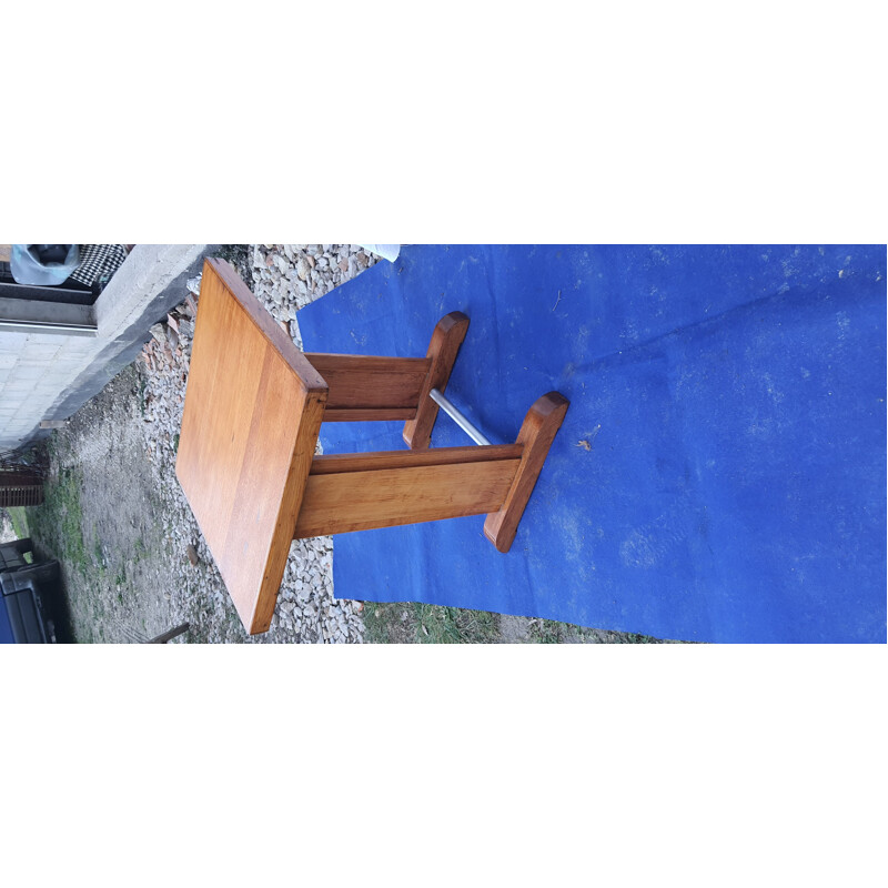 Vintage bistro table in oak