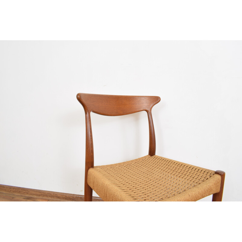 Set of 4 Mid-Century Teak Dining Chairs by Arne Hovmand-Olsen for Mogens-Kold 1950s