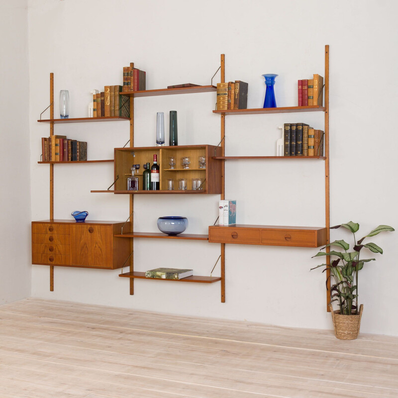 Vintage teak wall units by Hansen & Guldborg Danish 1960s