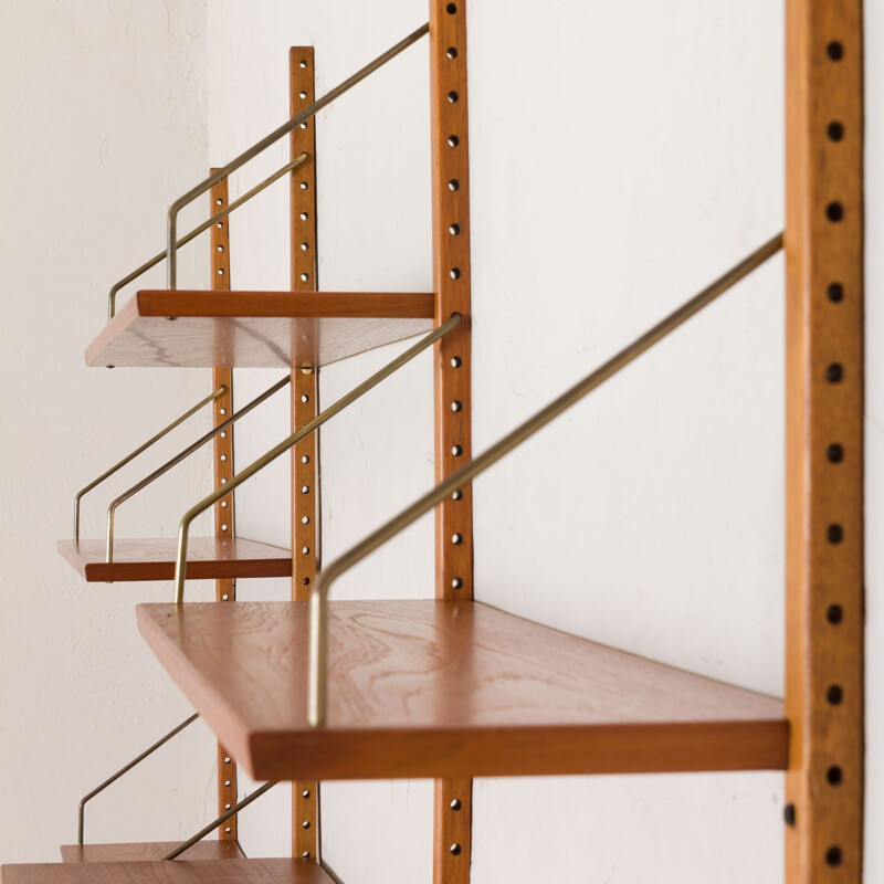 Vintage teak wall units by Hansen & Guldborg Danish 1960s