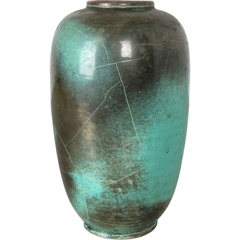 Vase d'atelier vintage en céramique par Richard Uhlemeyer Hannover, Allemagne 1940