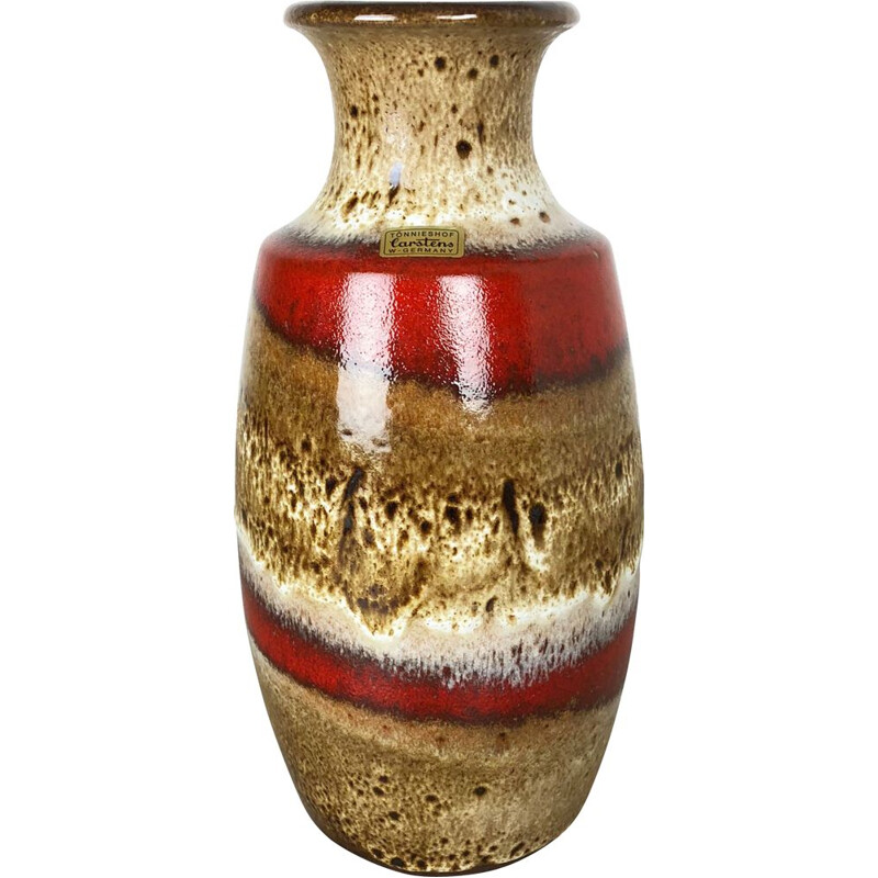 Vase vintage fat lava en céramique par Heinz Siery pour Carstens Tönnieshof, Allemagne 1970