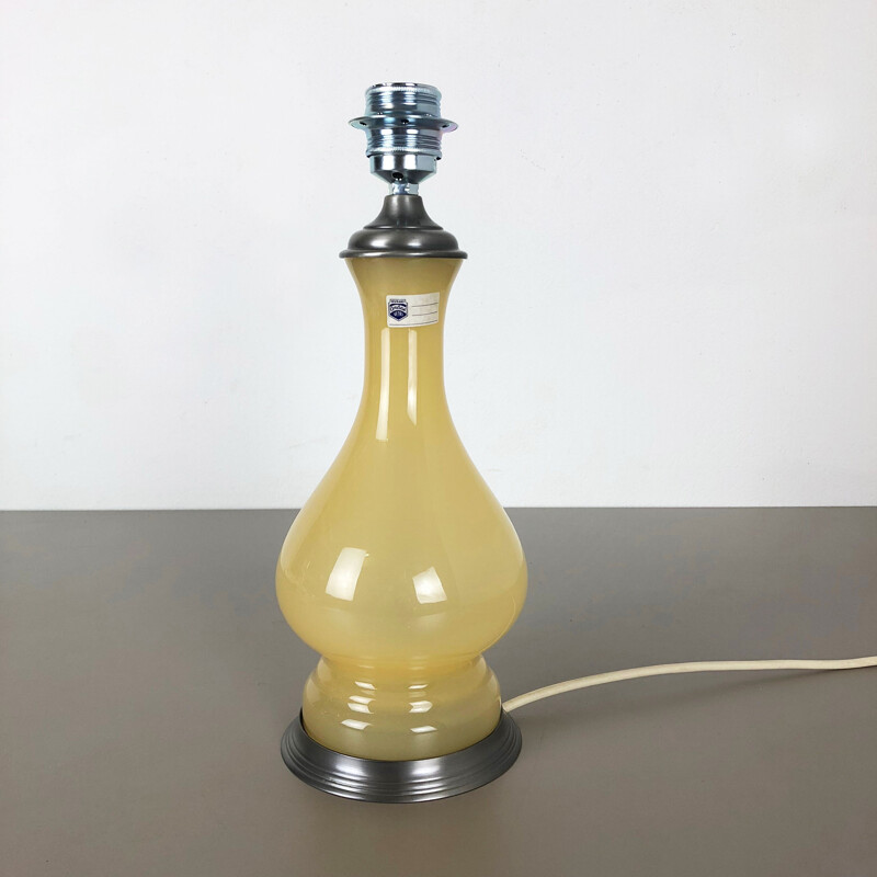Lampe de table vintage en verre de Murano et en métal par Cenedese Vetri, Italie 1960