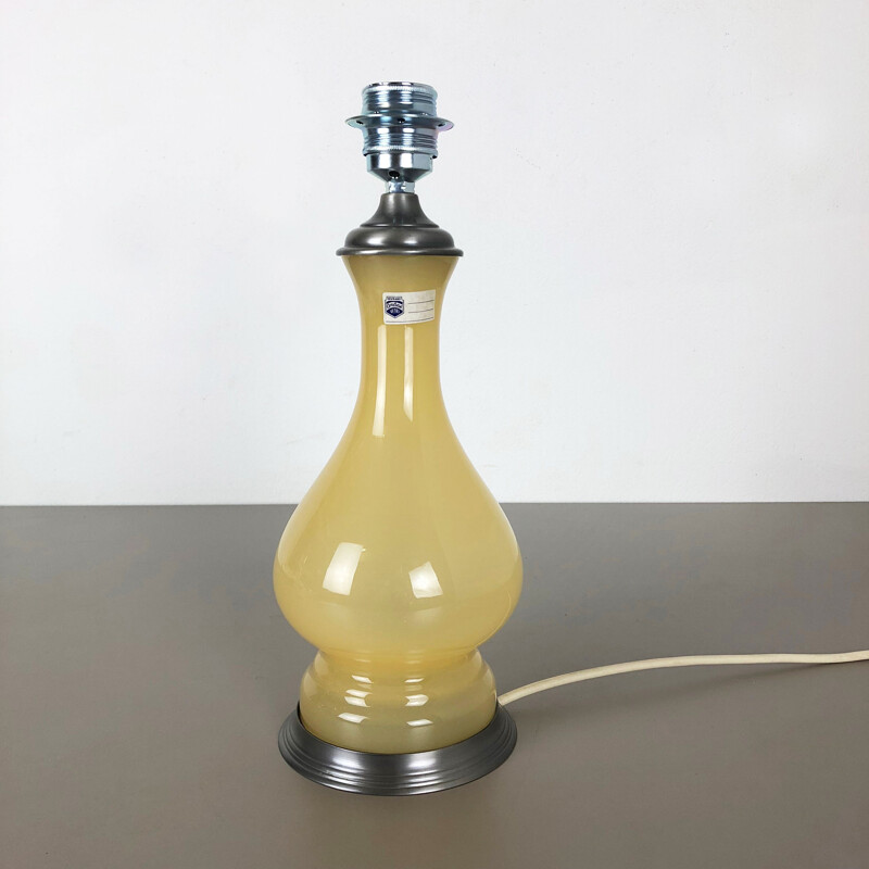 Vintage Murano glass and metal table lamp by Cenedese Vetri, Italy 1960