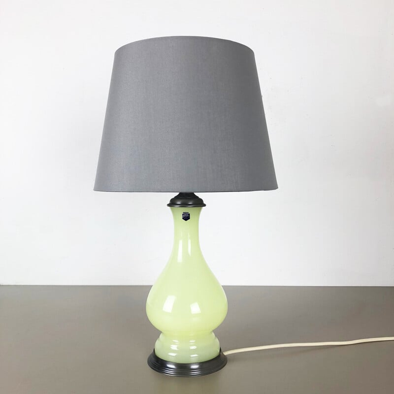 Vintage opaline murano glass lamp by Cenedese Vetri, Italy 1960