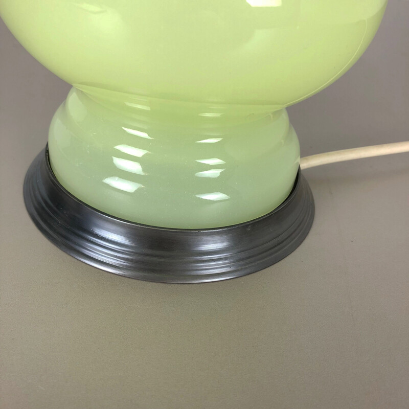 Vintage opaline murano glazen tafellamp van Cenedese Vetri, Italië 1960
