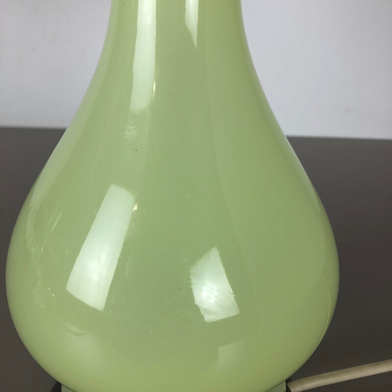 Lámpara de sobremesa vintage de cristal de murano opalino de Cenedese Vetri, Italia 1960
