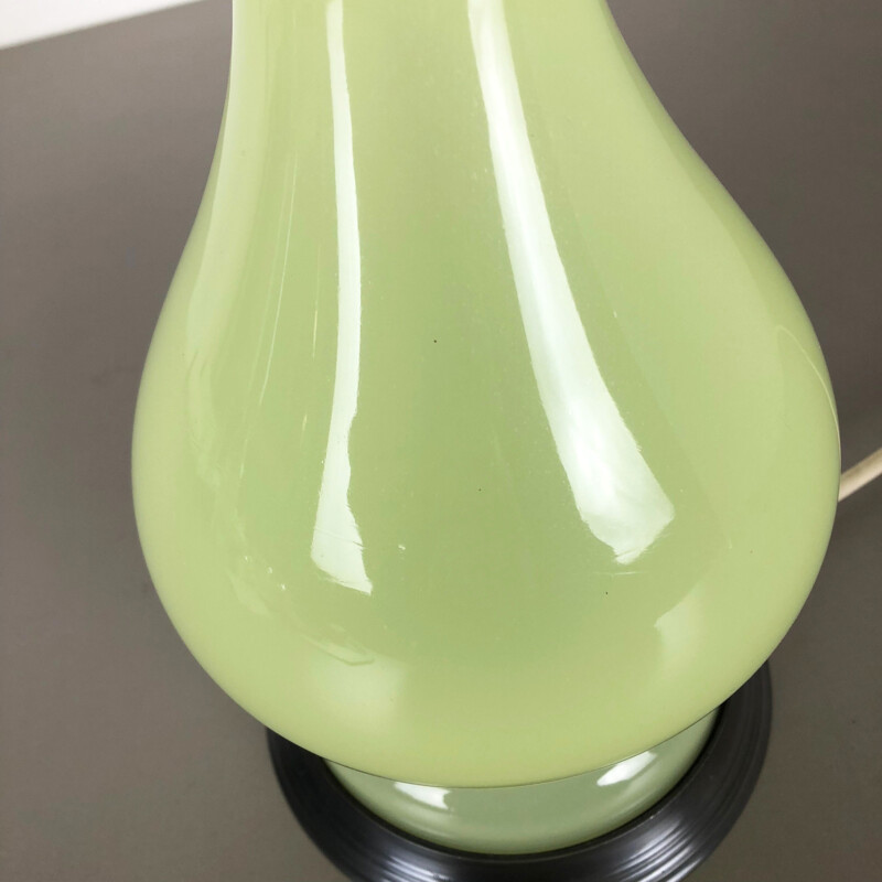 Lámpara de sobremesa vintage de cristal de murano opalino de Cenedese Vetri, Italia 1960
