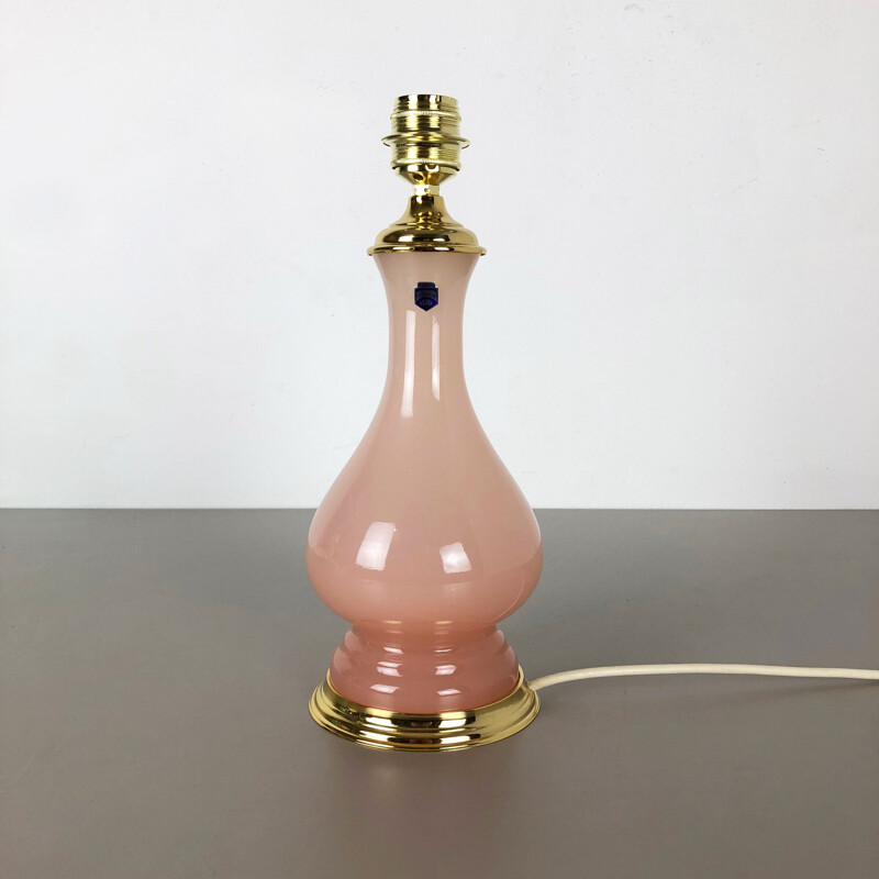 Candeeiro de mesa Opaline Murano Vintage Pink Cenedese Vetri 1960