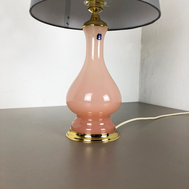 Candeeiro de mesa Opaline Murano Vintage Pink Cenedese Vetri 1960