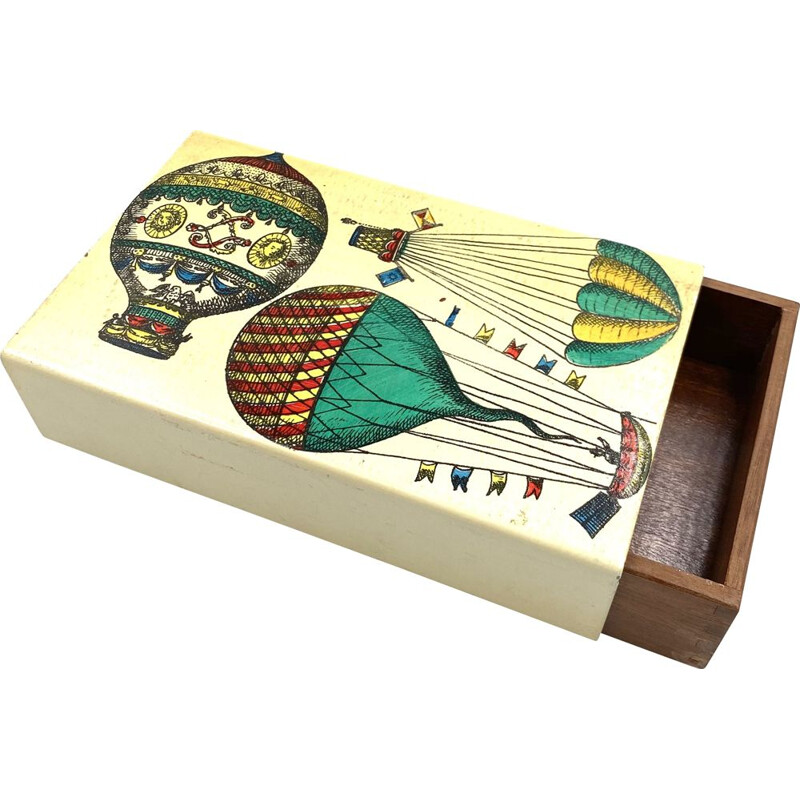 Vintage Piero Fornasetti Balloons Cigars Box Milan Italy 1950s