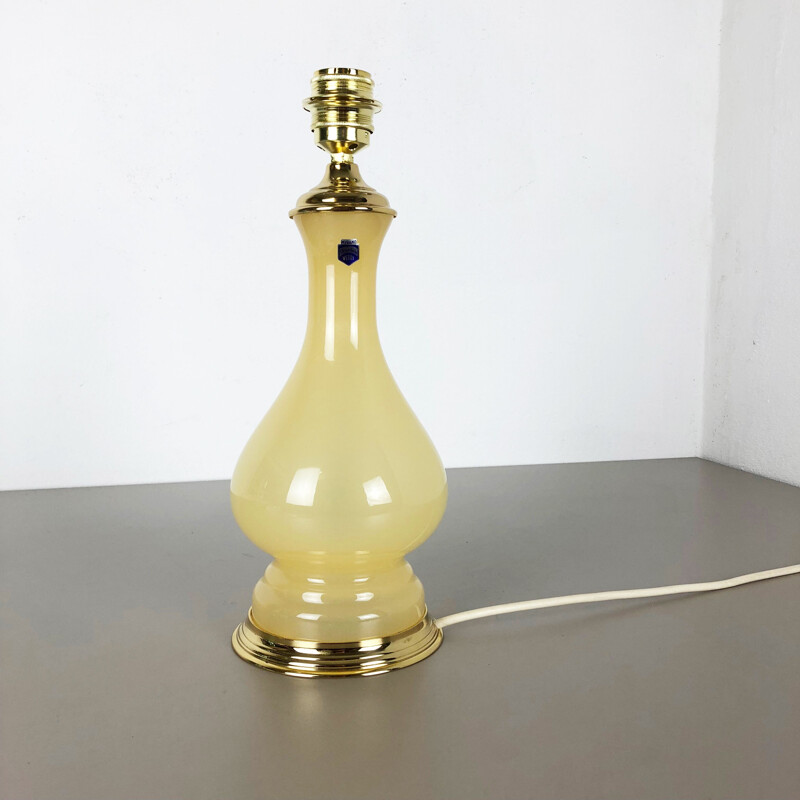Lámpara de escritorio vintage en vidrio de murano opalino par Cenedese Vetri, Italia 1960