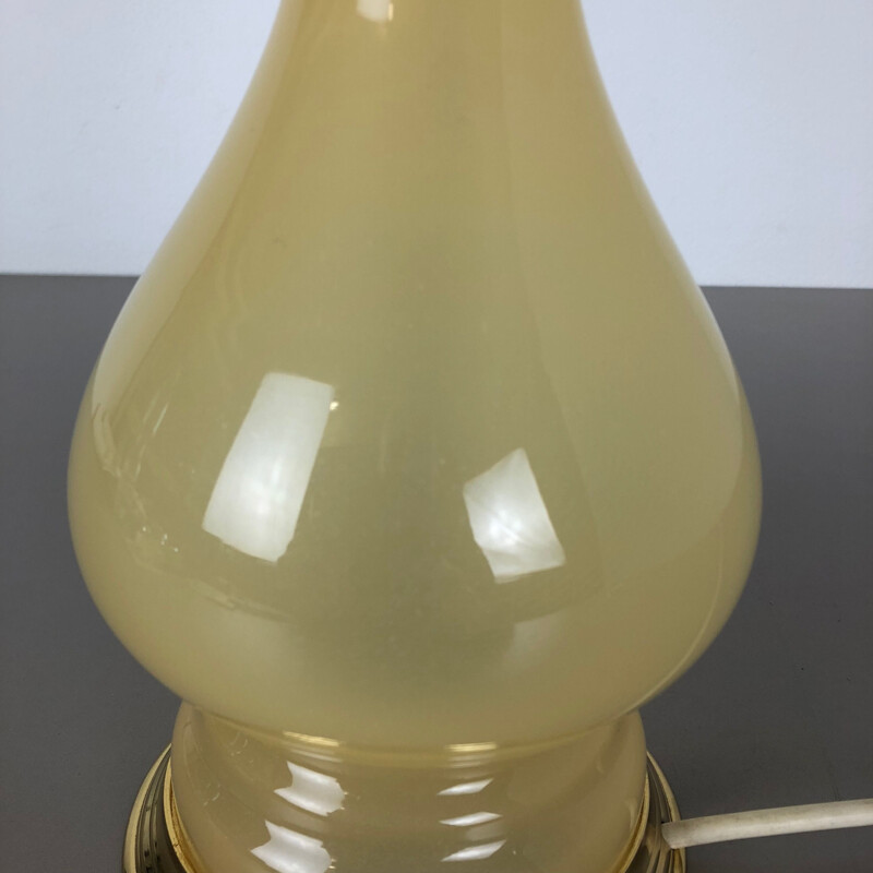 Oude opaal murano glazen bureaulamp van Cenedese Vetri, Italië 1960