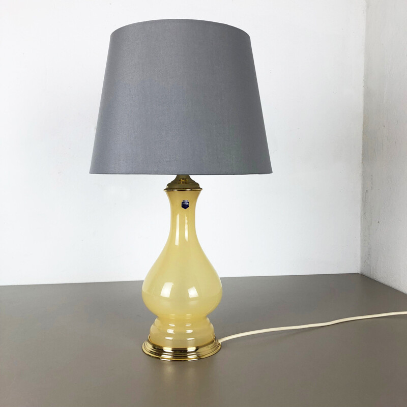 Vintage opal murano glass desk lamp by Cenedese Vetri, Italy 1960