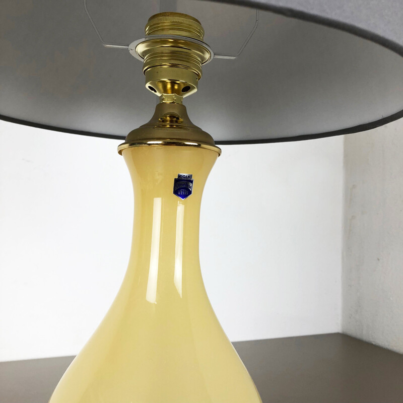 Vintage opal murano glass desk lamp by Cenedese Vetri, Italy 1960