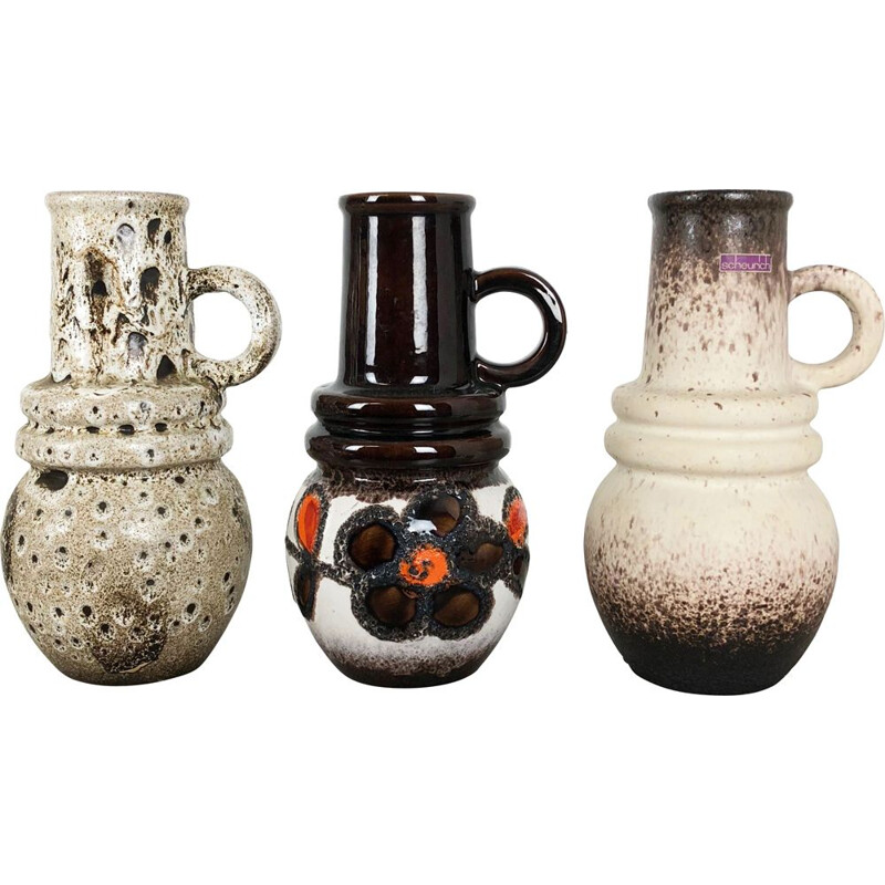 Ensemble de 3 vases vintage - fat