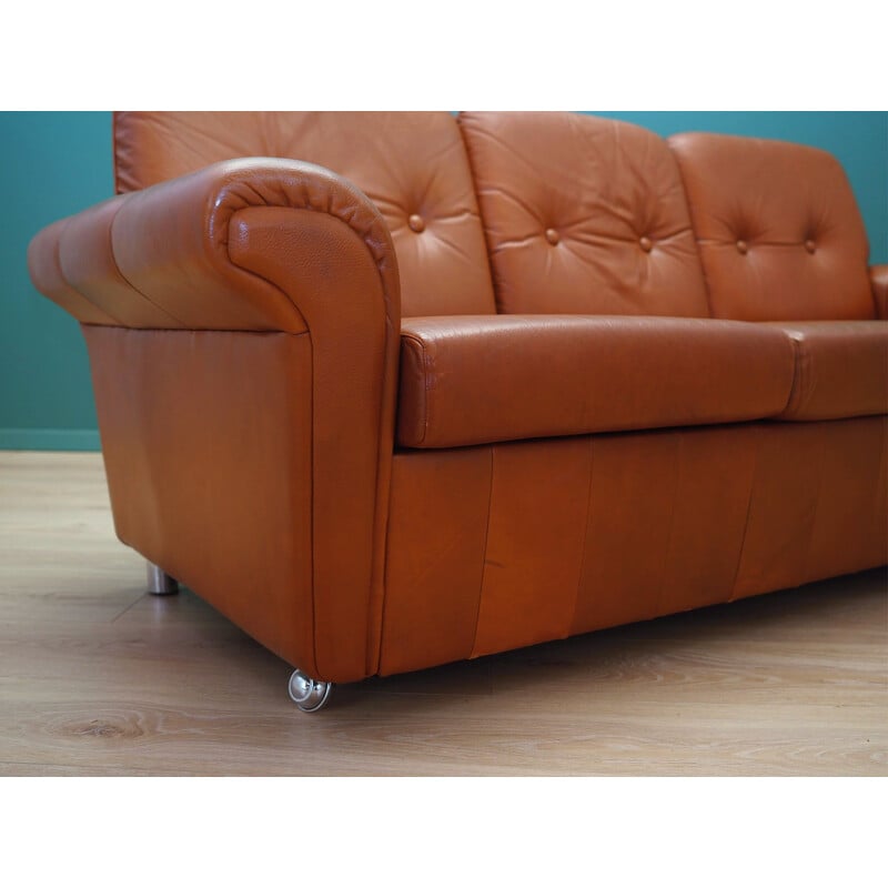 Vintage Leather sofa Denmark 1960s