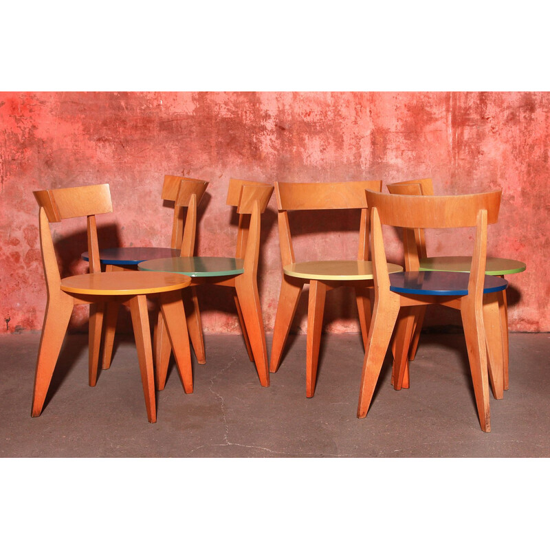 Set of 6 vintage Carugo Chairs By James Irvine For Cappellini 1993s