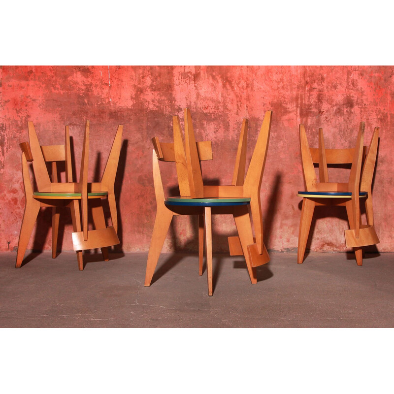 Set of 6 vintage Carugo Chairs By James Irvine For Cappellini 1993s