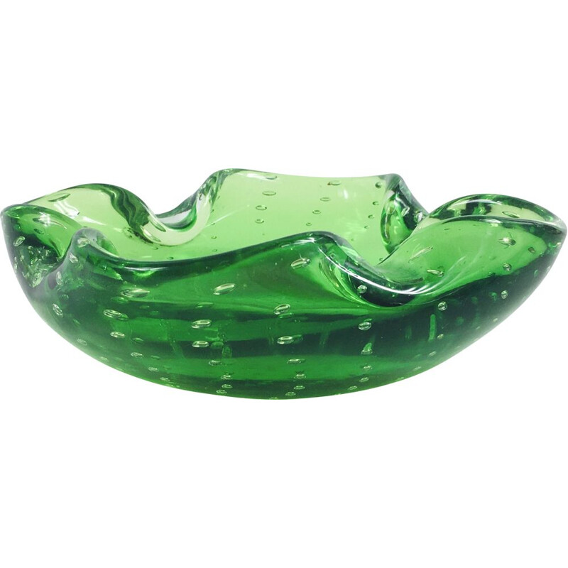 Mid-Century Murano Bullicante Glass Bowl 1960s