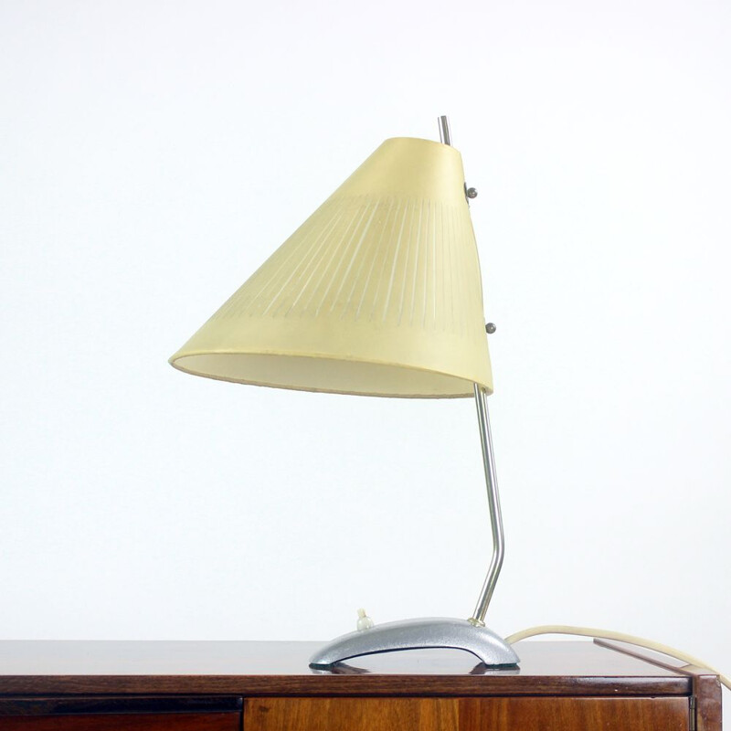 Lampe de table vintage en laiton, Tchécoslovaquie 1950