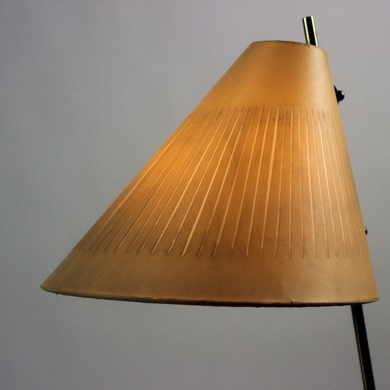 Lampe de table vintage en laiton, Tchécoslovaquie 1950