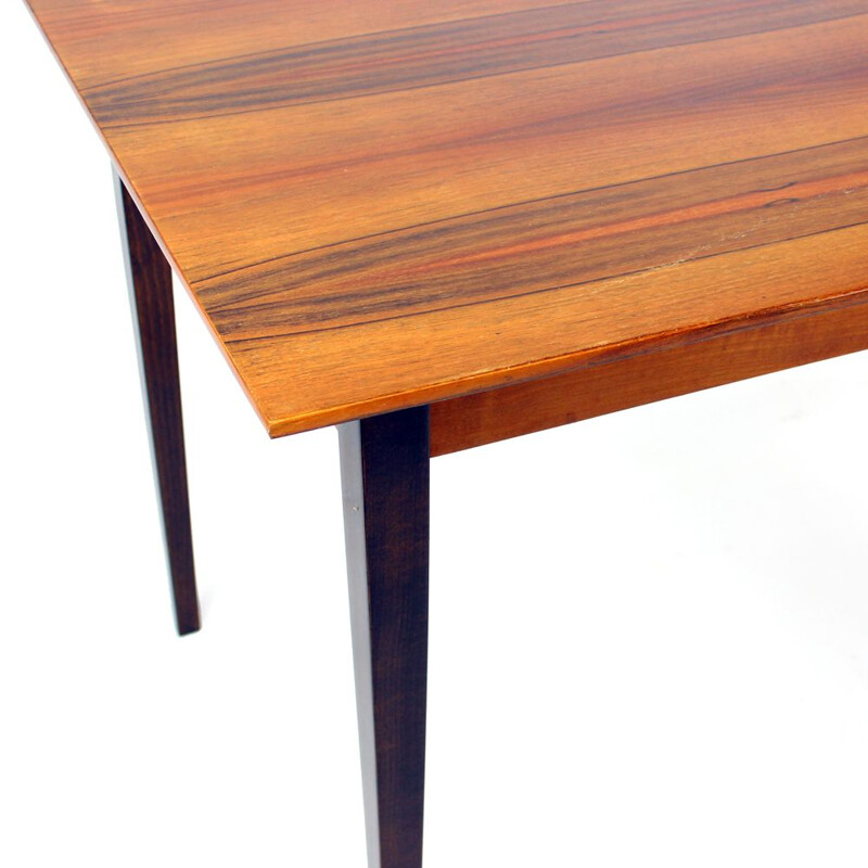 Large vintage Extendable Dining Table In Mahogany By Interier Praha Czechoslovakia 1960s