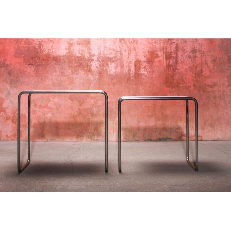 Pair of vintage arcel Breuer Bauhaus Original Side Tables B9