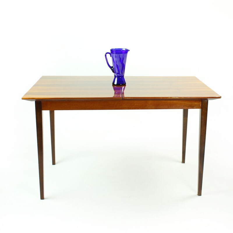 Large vintage Extendable Dining Table In Mahogany By Interier Praha Czechoslovakia 1960s