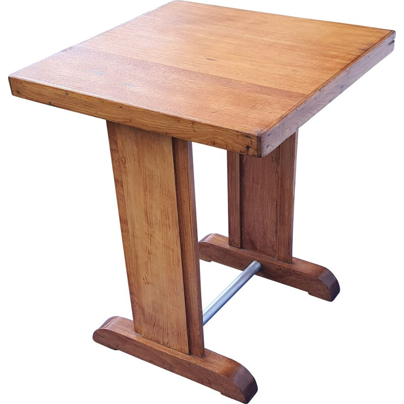 Vintage bistro table in oak