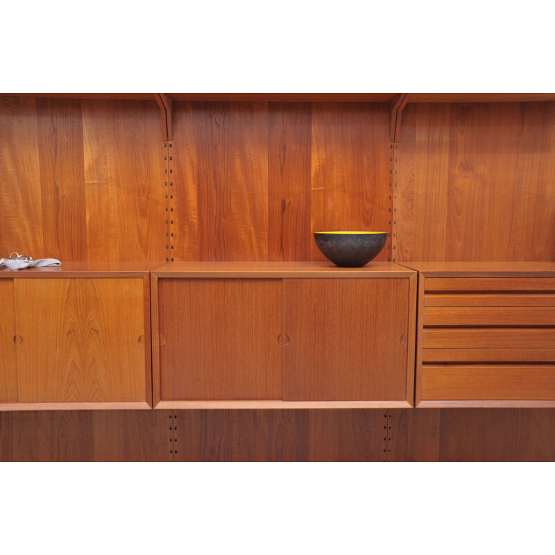 Vintage Poul Cadovius wall system with bar