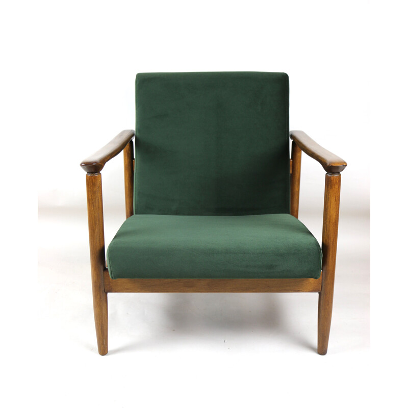 Vintage Green Olive Armchair by Edmund Homa 1970s