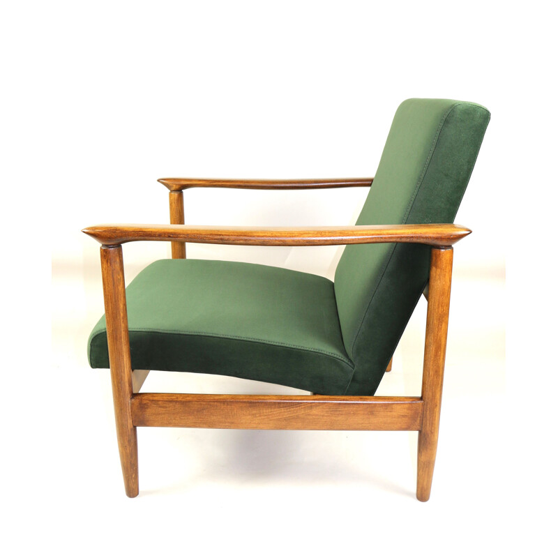 Vintage Green Olive Armchair by Edmund Homa 1970s