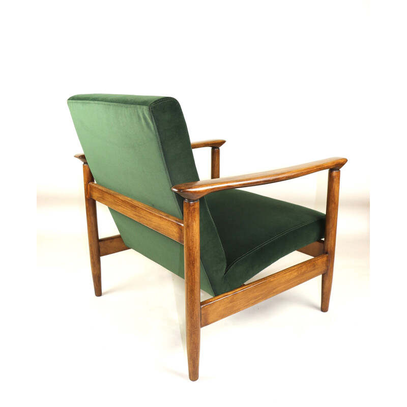 Vintage Green Olive Armchair by Edmund Homa 1970s