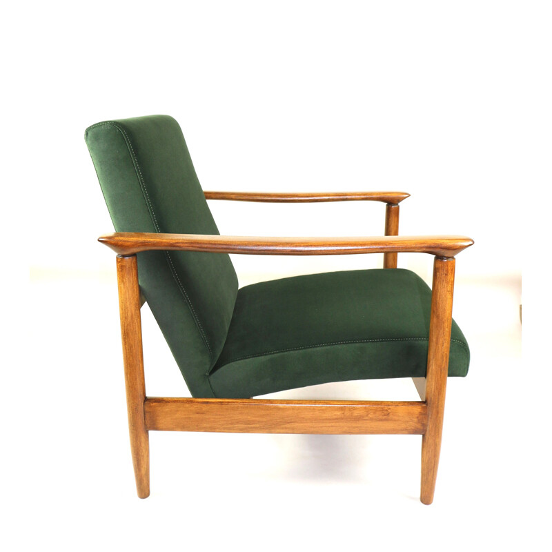 Vintage Green Olive Armchair by Edmund Homa 1970s